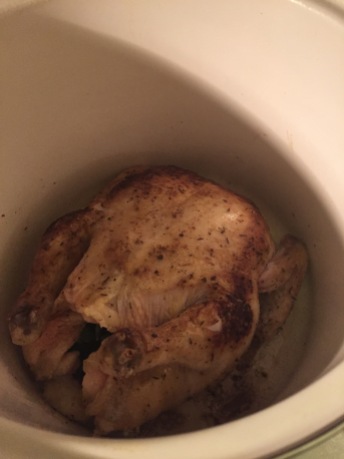 literally a chicken in the pot